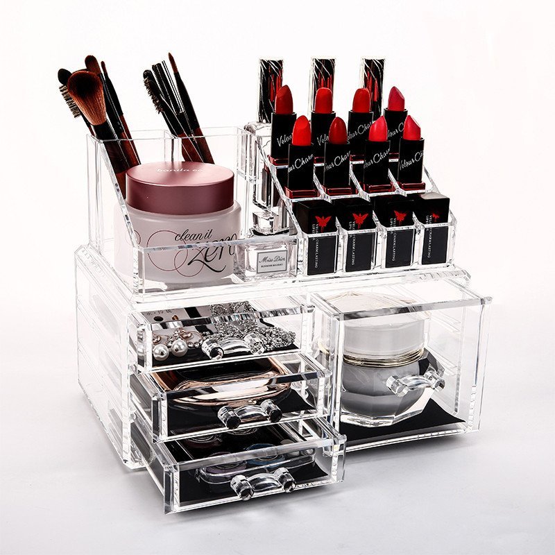 Acrylic-Cosmetic-Makeup-Organizer-Jewelry-Box