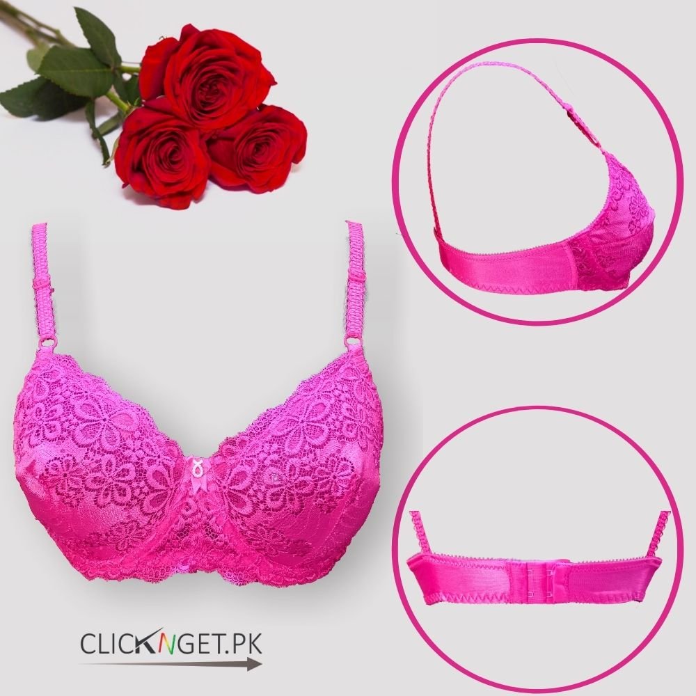 LACESSITI-NON-PADDED-UNDERWIRED-MAGENTA-PINK-BRA