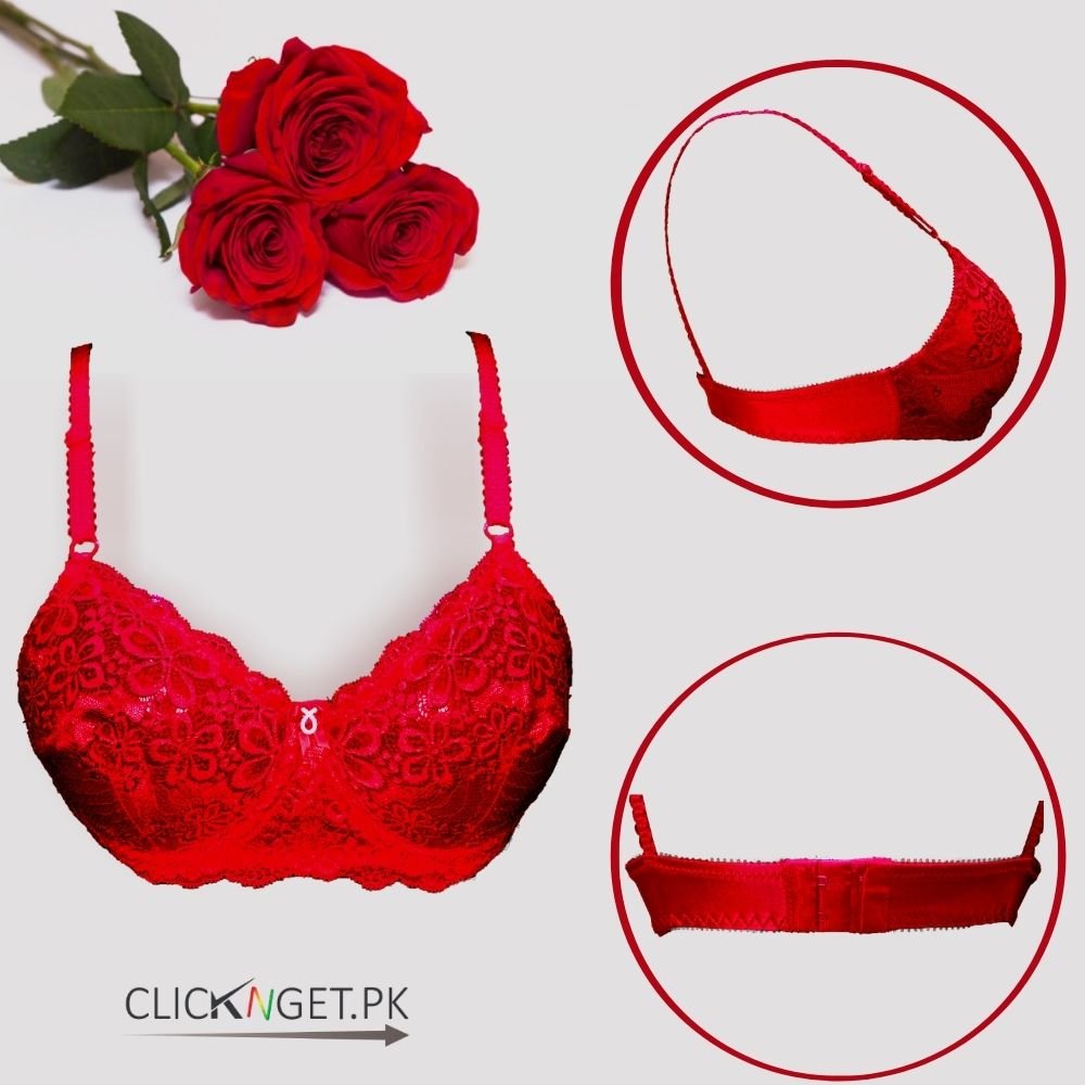 LACESSITI-NON-PADDED-UNDERWIRED-CANDY-RED-BRA