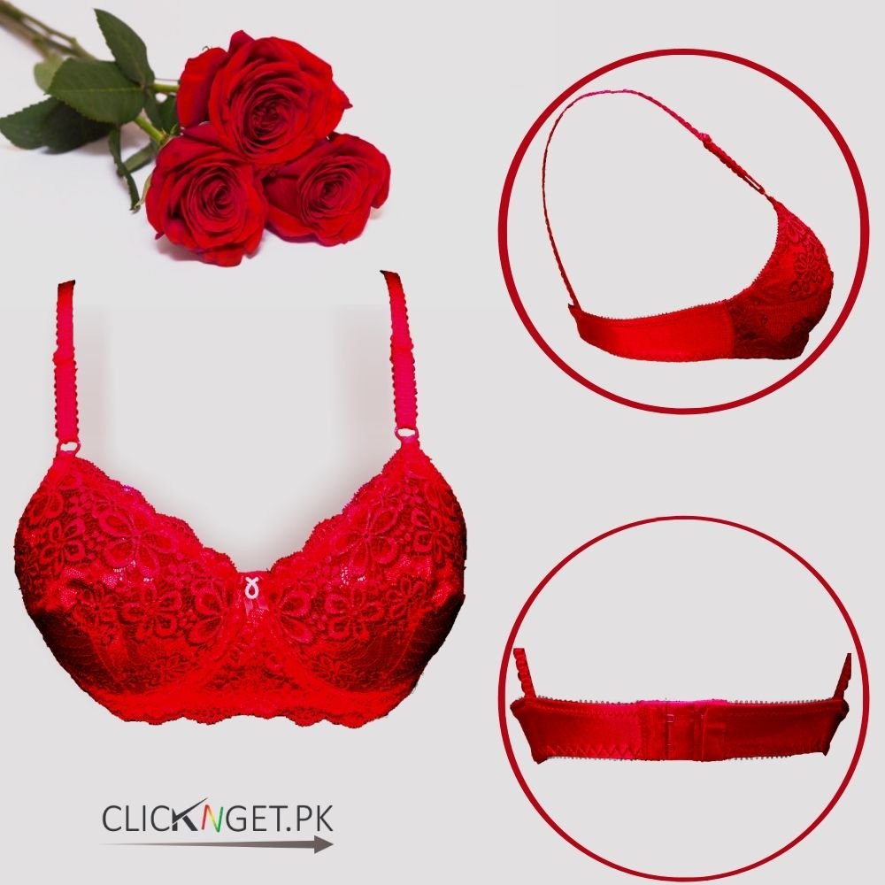 Buy CG-36 CANDY APPLE RED P-NYLON PADDED BRA in Pakistan