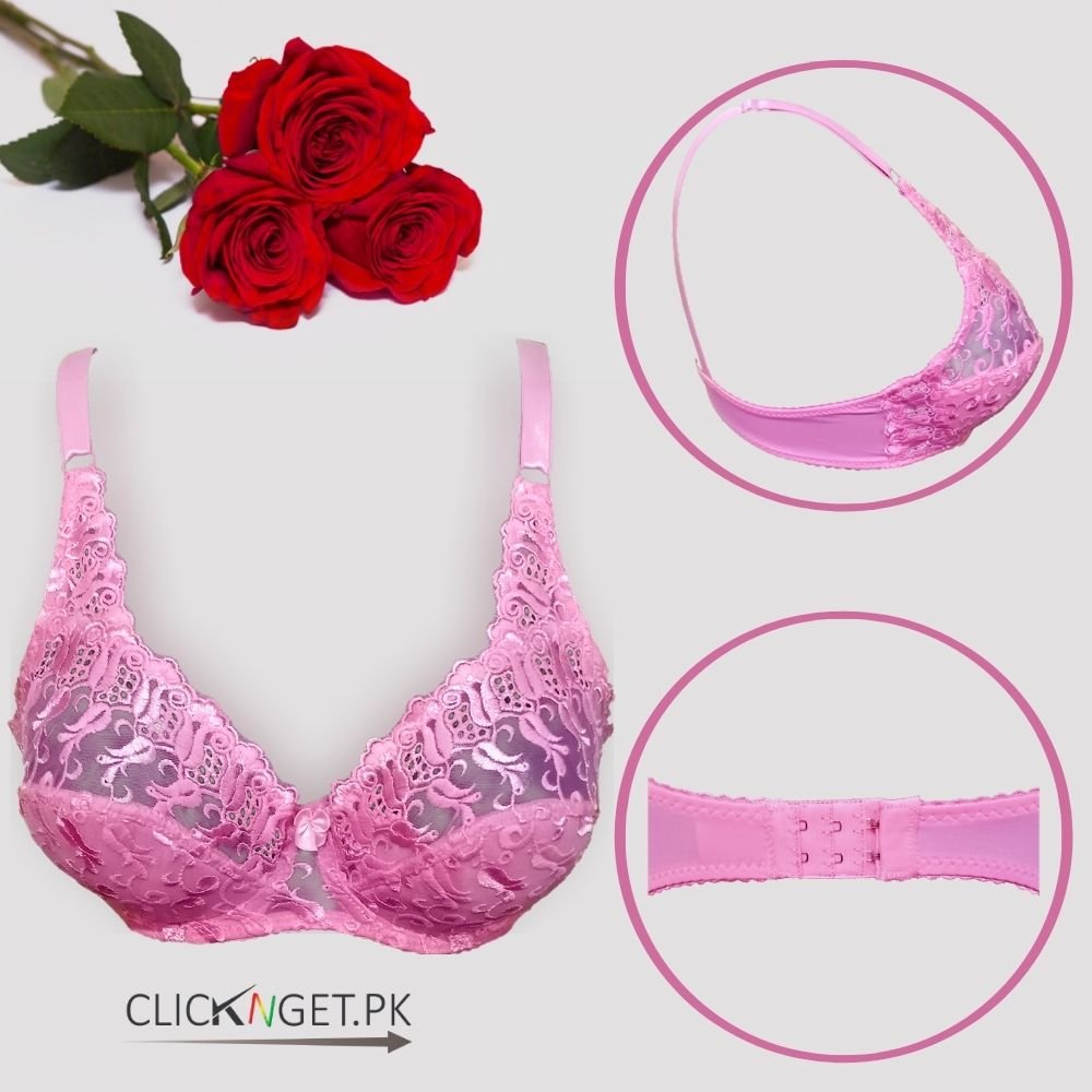 EVER-NEW-LACE-FUSCIA-PINK-BRA