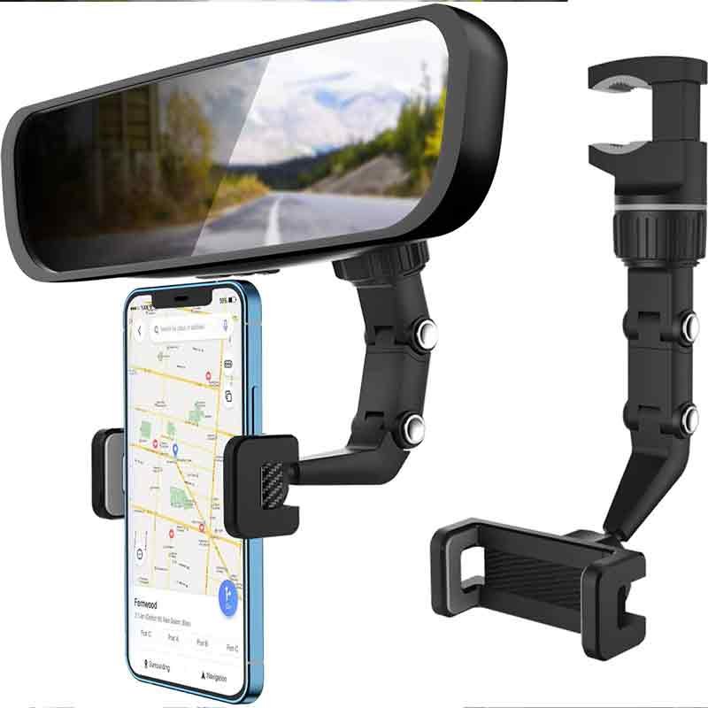 Buy 360 Car Multifunctional Rearview Mirror Phone Holder in Pakistan